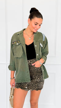 Untamed Charm Button Skirt-170 Bottoms-SO ME-Coastal Bloom Boutique, find the trendiest versions of the popular styles and looks Located in Indialantic, FL