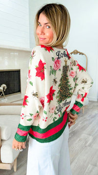 Untamed Holiday Bloom Italian Emilia Knit Sweater-140 Sweaters-SORPRESA-Coastal Bloom Boutique, find the trendiest versions of the popular styles and looks Located in Indialantic, FL