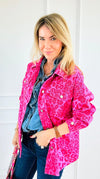 Untamed Mood Pink Leopard Utility Jacket-160 Jackets-DAVI & DANI-Coastal Bloom Boutique, find the trendiest versions of the popular styles and looks Located in Indialantic, FL
