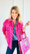 Untamed Mood Pink Leopard Utility Jacket-160 Jackets-DAVI & DANI-Coastal Bloom Boutique, find the trendiest versions of the popular styles and looks Located in Indialantic, FL