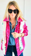 Untamed Mood Pink Leopard Utility Jacket-160 Jackets-DAVI & DANI-Coastal Bloom Boutique, find the trendiest versions of the popular styles and looks Located in Indialantic, FL
