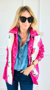 Untamed Mood Pink Leopard Utility Jacket-160 Jackets-DAVI & DANI-Coastal Bloom Boutique, find the trendiest versions of the popular styles and looks Located in Indialantic, FL