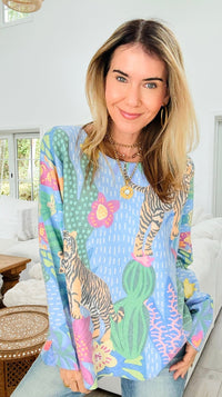 Untamed Paradise Italian Milano Sweater-140 Sweaters-SORPRESA-Coastal Bloom Boutique, find the trendiest versions of the popular styles and looks Located in Indialantic, FL