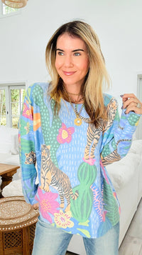 Untamed Paradise Italian Milano Sweater-140 Sweaters-SORPRESA-Coastal Bloom Boutique, find the trendiest versions of the popular styles and looks Located in Indialantic, FL