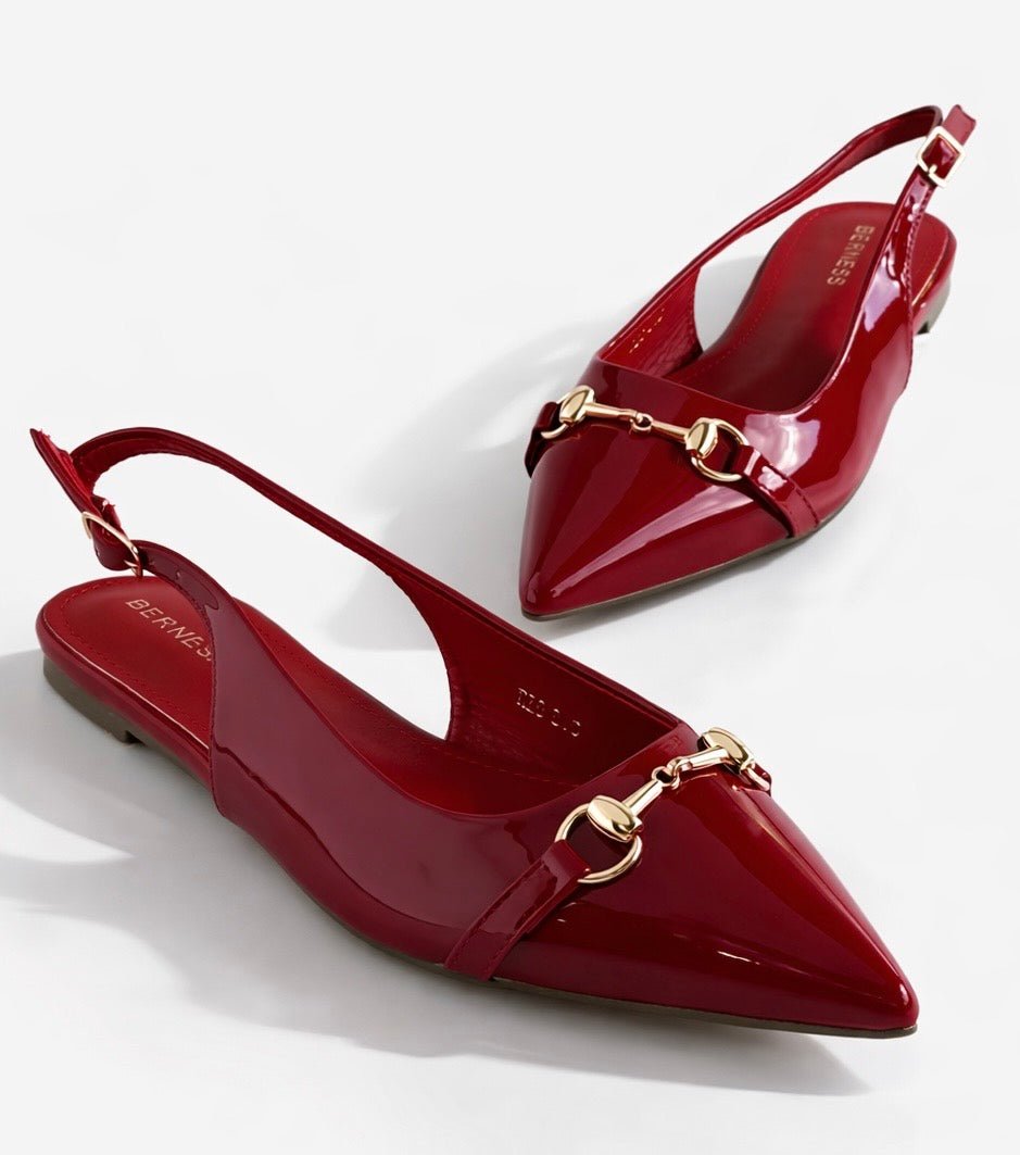 Upper East Side Slingback Flat - Red