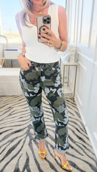 Urban Camo Straight Crop Jean