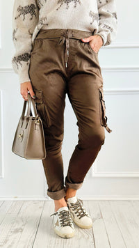 Urban Cargo Wish List Italian Joggers- Brown-180 Joggers-CRIS S.R.L.-Coastal Bloom Boutique, find the trendiest versions of the popular styles and looks Located in Indialantic, FL