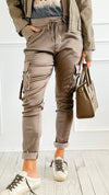 Urban Cargo Wish List Italian Joggers- Taupe-180 Joggers-CRIS S.R.L.-Coastal Bloom Boutique, find the trendiest versions of the popular styles and looks Located in Indialantic, FL