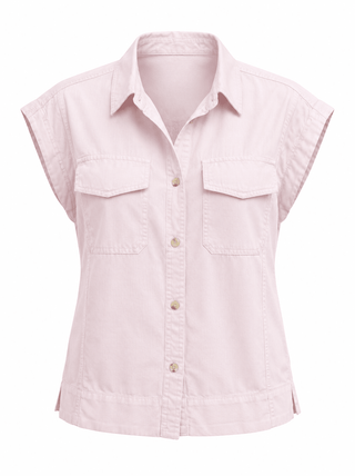 Utility Pocket Sleeveless Top - Light Pink