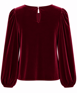 Velvet Lace Top - Wine