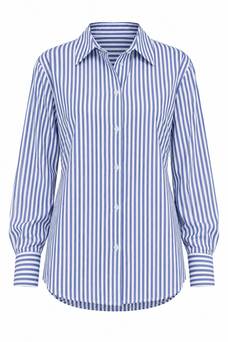 Vertical Stripe Button Top