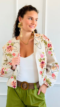 Vintage Bloom Italian Zip Jacket