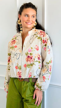Vintage Bloom Italian Zip Jacket