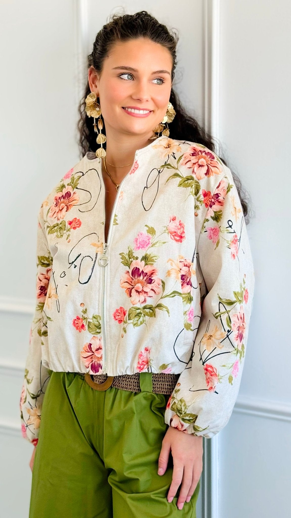 Vintage Bloom Italian Zip Jacket