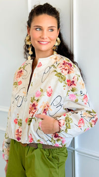Vintage Bloom Italian Zip Jacket