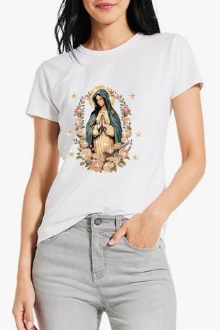 Virgin Mary Graphic Tee - White