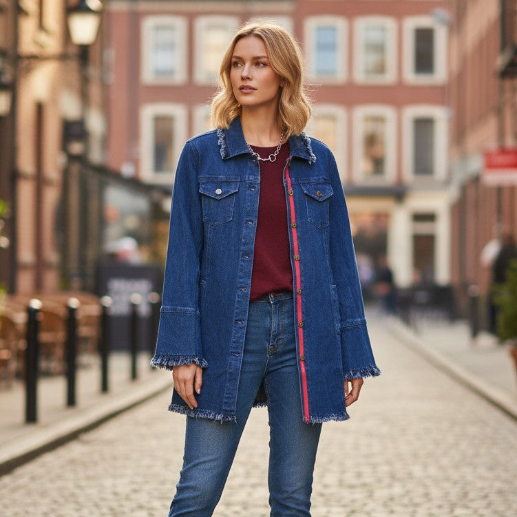 Edge of Cool Denim Jacket-160 Jackets-DIZZY-LIZZIE-Coastal Bloom Boutique, find the trendiest versions of the popular styles and looks Located in Indialantic, FL