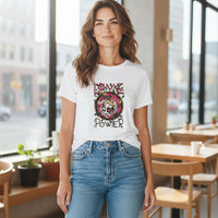 Love & Power Tee - White-110 short Sleeve Top-Weilco-Coastal Bloom Boutique, find the trendiest versions of the popular styles and looks Located in Indialantic, FL