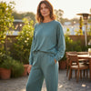 Relax Mode Long Sleeve Slub Knit Set -Ash Jade-210 Loungewear/Sets-Zenana-Coastal Bloom Boutique, find the trendiest versions of the popular styles and looks Located in Indialantic, FL