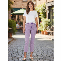Washed Edge Cropped Jeans - Violet-190 Denim-Zenana-Coastal Bloom Boutique, find the trendiest versions of the popular styles and looks Located in Indialantic, FL