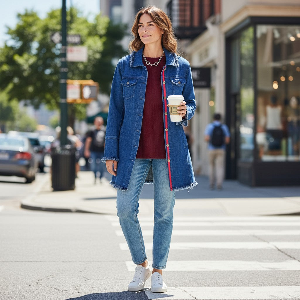 Edge of Cool Denim Jacket-160 Jackets-DIZZY-LIZZIE-Coastal Bloom Boutique, find the trendiest versions of the popular styles and looks Located in Indialantic, FL