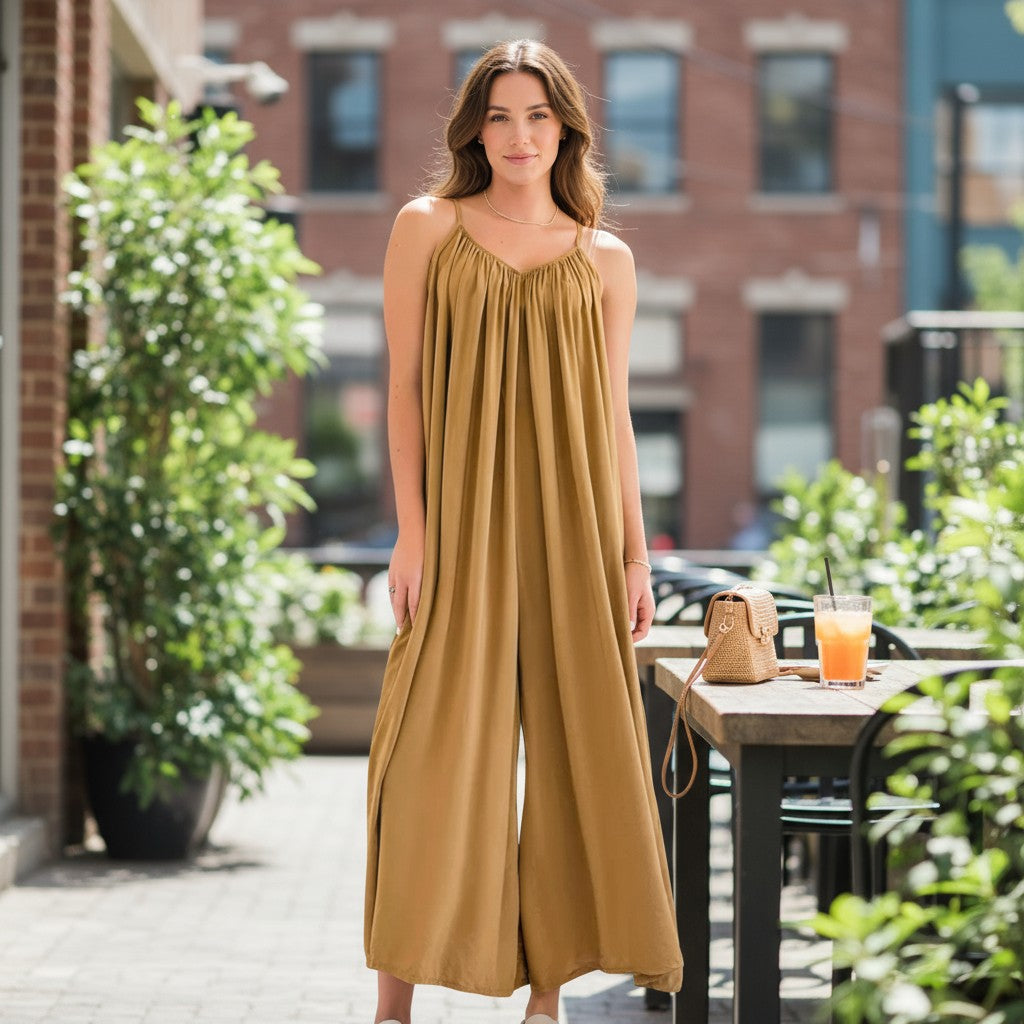 Barefoot Bliss Jumpsuit - Tobacco-200 Dresses/Jumpsuits/Rompers-V6-Coastal Bloom Boutique, find the trendiest versions of the popular styles and looks Located in Indialantic, FL