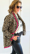 Vivid Wild Italian Jacket-160 Jackets-AMIRA-Coastal Bloom Boutique, find the trendiest versions of the popular styles and looks Located in Indialantic, FL