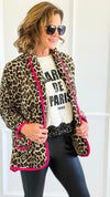 Vivid Wild Italian Jacket-160 Jackets-AMIRA-Coastal Bloom Boutique, find the trendiest versions of the popular styles and looks Located in Indialantic, FL