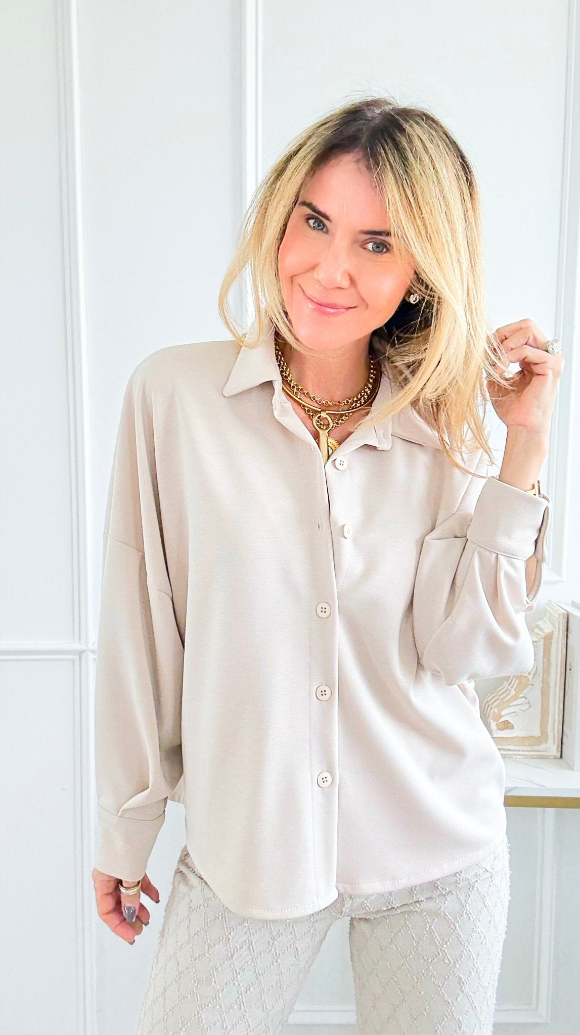 Volume Verse Italian Knit Top-110 Long Sleeve Tops-V SKY-Coastal Bloom Boutique, find the trendiest versions of the popular styles and looks Located in Indialantic, FL