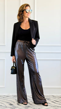 Walk the Line Charcoal Wide Leg Pants-170 Bottoms-GLAM-Coastal Bloom Boutique, find the trendiest versions of the popular styles and looks Located in Indialantic, FL