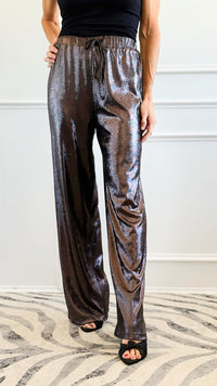 Walk the Line Charcoal Wide Leg Pants-170 Bottoms-GLAM-Coastal Bloom Boutique, find the trendiest versions of the popular styles and looks Located in Indialantic, FL