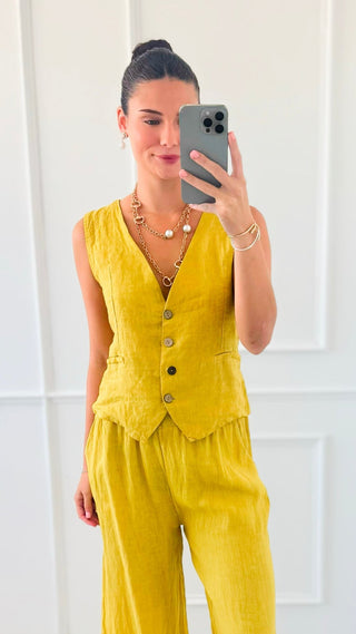 Wanderlust Italian Linen Vest
