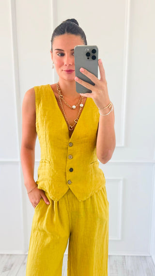 Wanderlust Italian Linen Vest