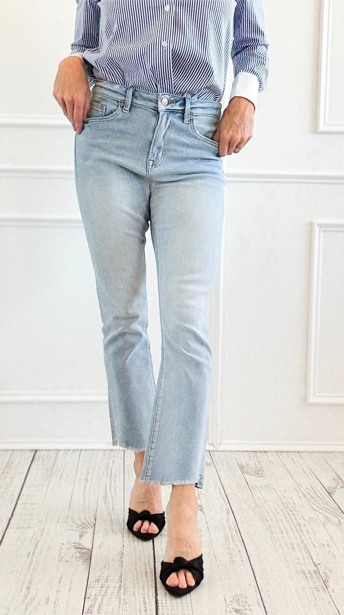 Weekend Crop Denim Pant-190 Denim-Mica Denim-Coastal Bloom Boutique, find the trendiest versions of the popular styles and looks Located in Indialantic, FL