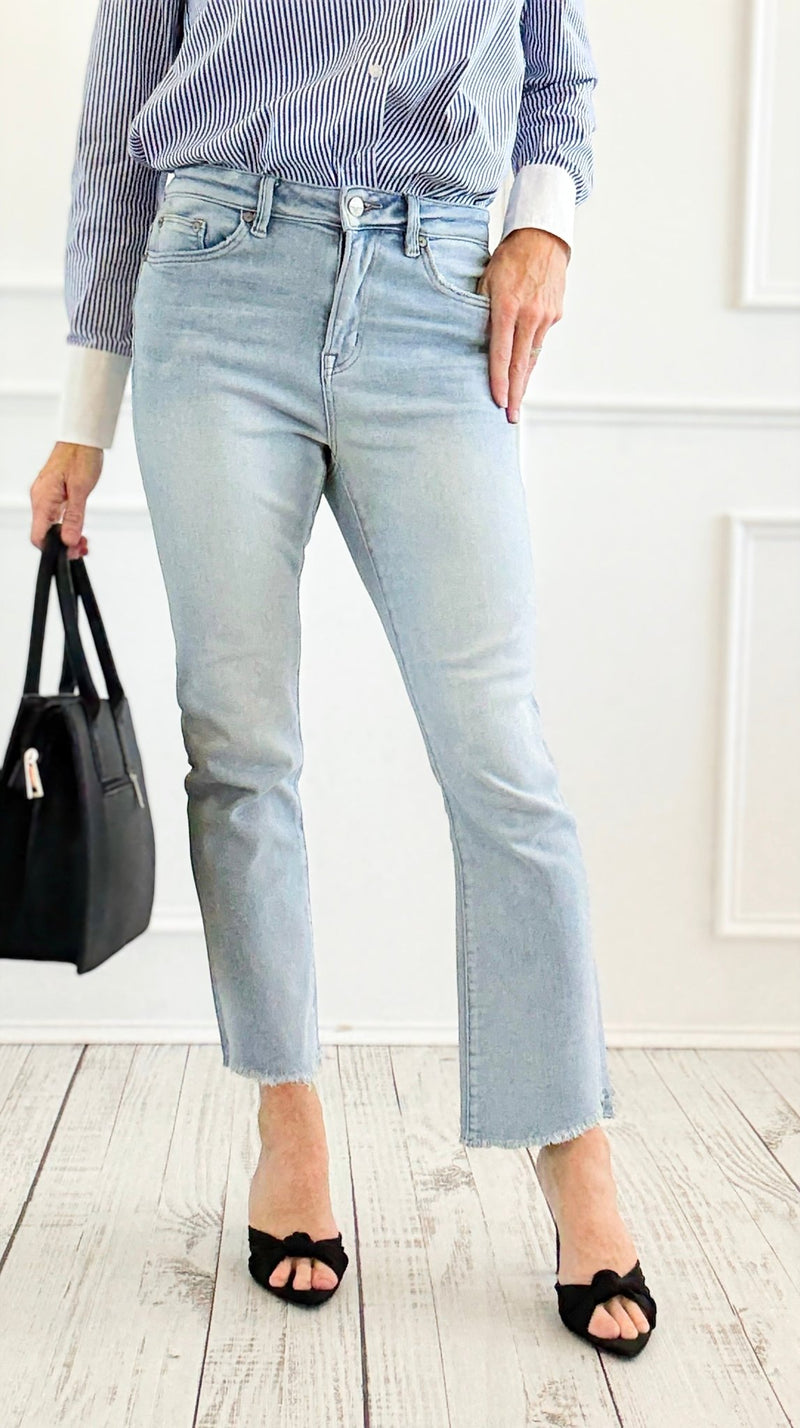 Weekend Crop Denim Pant-190 Denim-Mica Denim-Coastal Bloom Boutique, find the trendiest versions of the popular styles and looks Located in Indialantic, FL