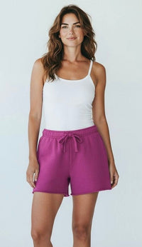 Weekend Ease Drawstring Shorts - New Orchid-170 Bottoms-Mono B-Coastal Bloom Boutique, find the trendiest versions of the popular styles and looks Located in Indialantic, FL