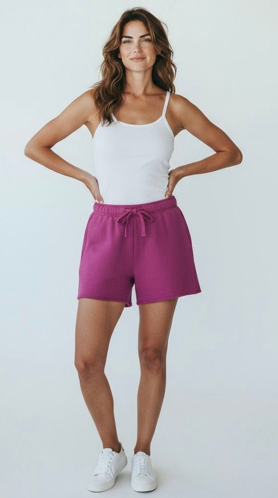 Weekend Ease Drawstring Shorts - New Orchid-170 Bottoms-Mono B-Coastal Bloom Boutique, find the trendiest versions of the popular styles and looks Located in Indialantic, FL