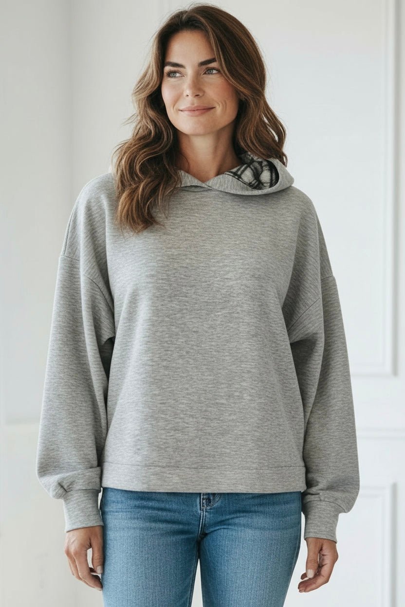 Weekend Ease Hoodie Top-130 Long Sleeve Tops-Umgee-Coastal Bloom Boutique, find the trendiest versions of the popular styles and looks Located in Indialantic, FL
