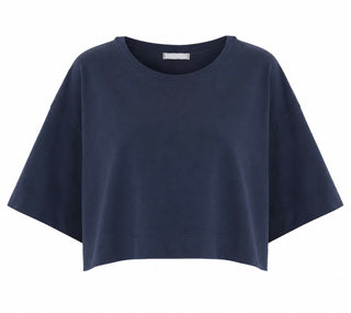 Weekend French Terry Italian Top - Navy