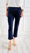 Weekend Muse Slim Ankle Pant-Navy Blue-100 Pants-spin usa-Coastal Bloom Boutique, find the trendiest versions of the popular styles and looks Located in Indialantic, FL