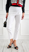 Weekend Muse Slim Ankle Pant-White-100 Pants-spin usa-Coastal Bloom Boutique, find the trendiest versions of the popular styles and looks Located in Indialantic, FL