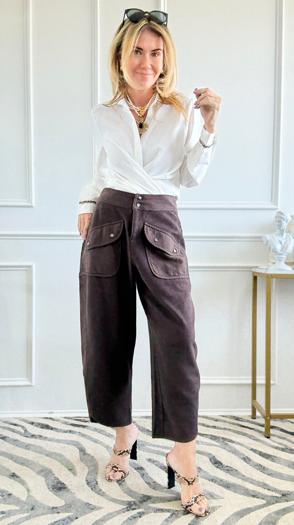 Weekend Wander Vintage Terry Wide Leg Pant