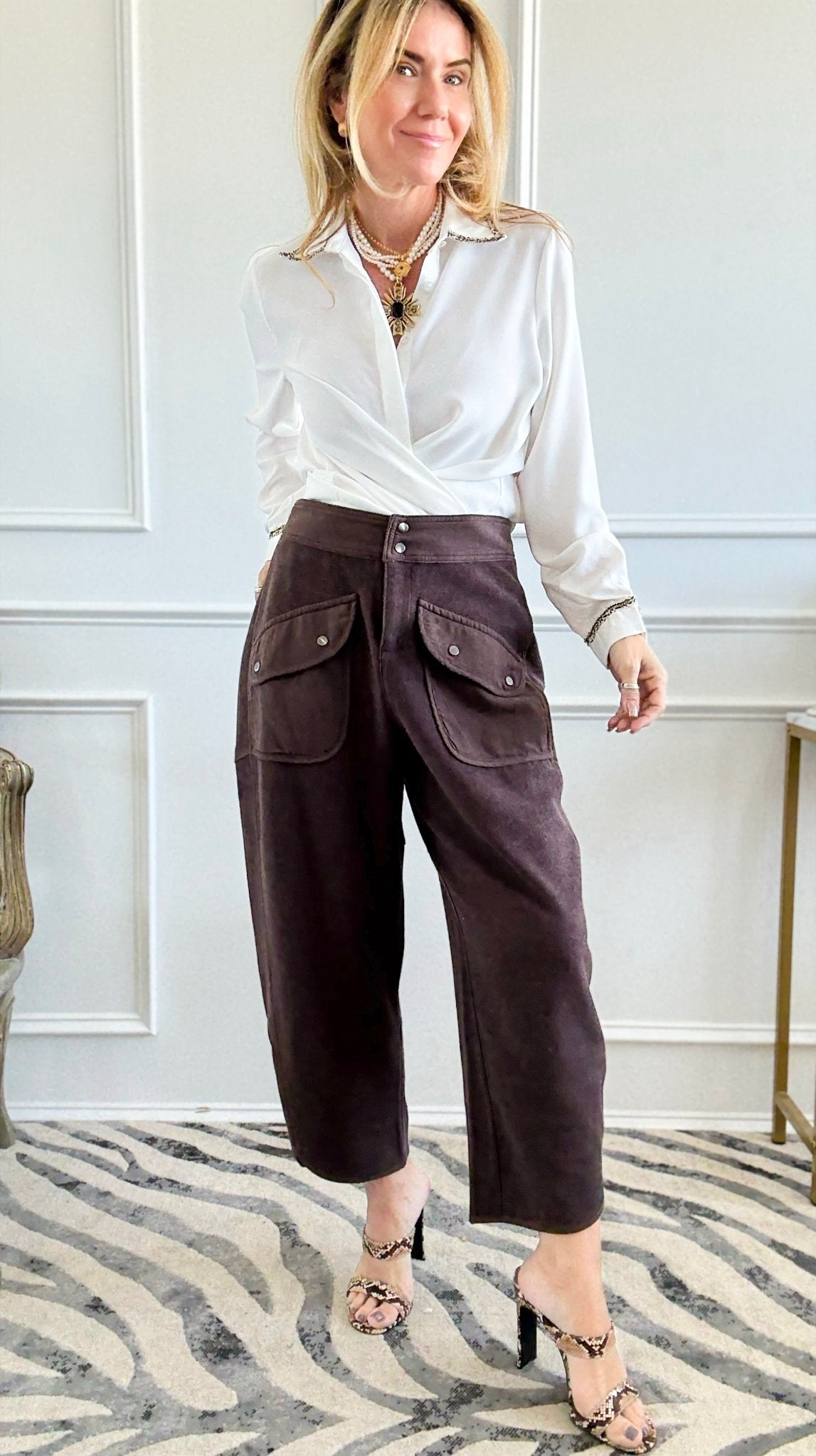Weekend Wander Vintage Terry Wide Leg Pant