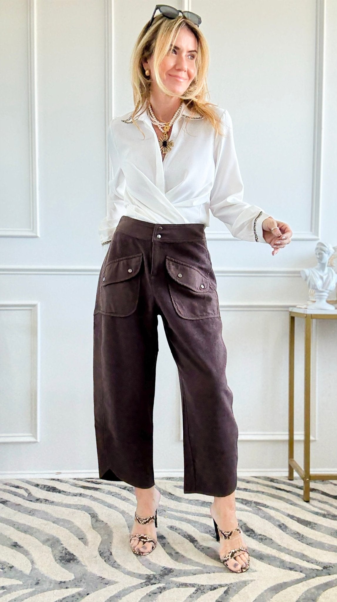 Weekend Wander Vintage Terry Wide Leg Pant