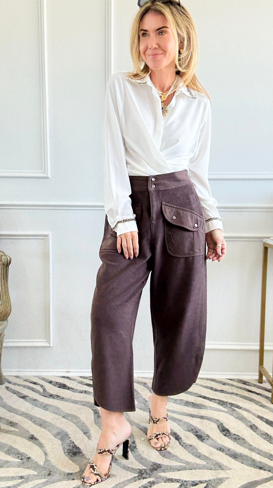 Weekend Wander Vintage Terry Wide Leg Pant