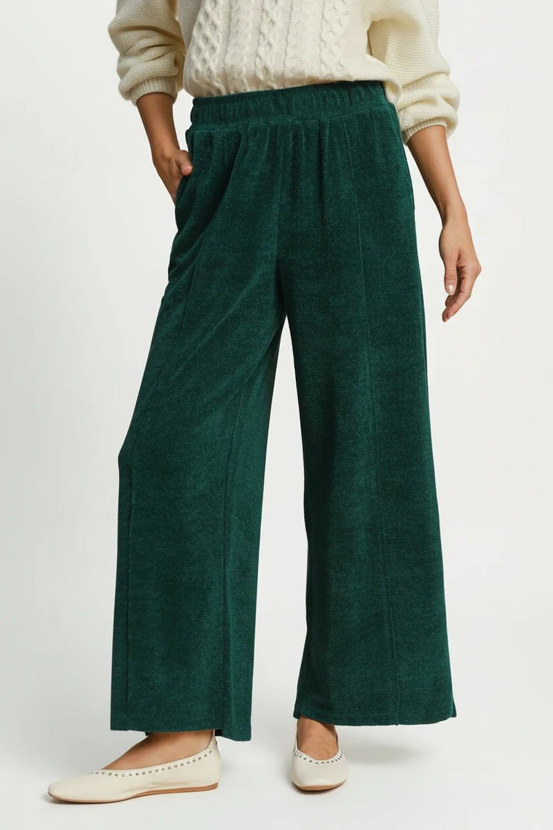 Weekender Plush Wide-Leg Pants-170 Bottoms/Shorts-Umgee-Coastal Bloom Boutique, find the trendiest versions of the popular styles and looks Located in Indialantic, FL