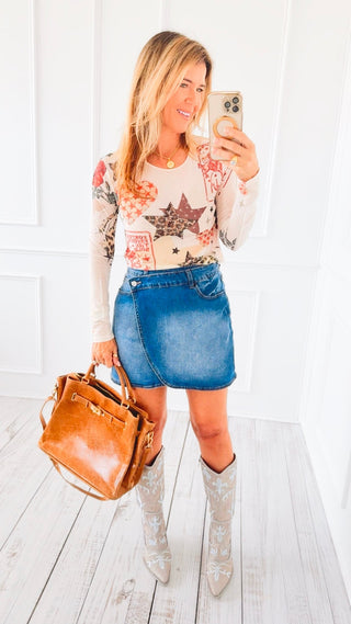 Where Sunlit Days Unfold Skirt