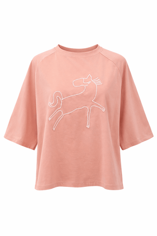 Whimsical Pony Italian Top- Blush