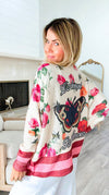 Whimsical Romance Italian Emilia Knit Sweater-140 Sweaters-SORPRESA-Coastal Bloom Boutique, find the trendiest versions of the popular styles and looks Located in Indialantic, FL