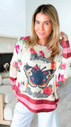 Whimsical Romance Italian Emilia Knit Sweater-140 Sweaters-SORPRESA-Coastal Bloom Boutique, find the trendiest versions of the popular styles and looks Located in Indialantic, FL